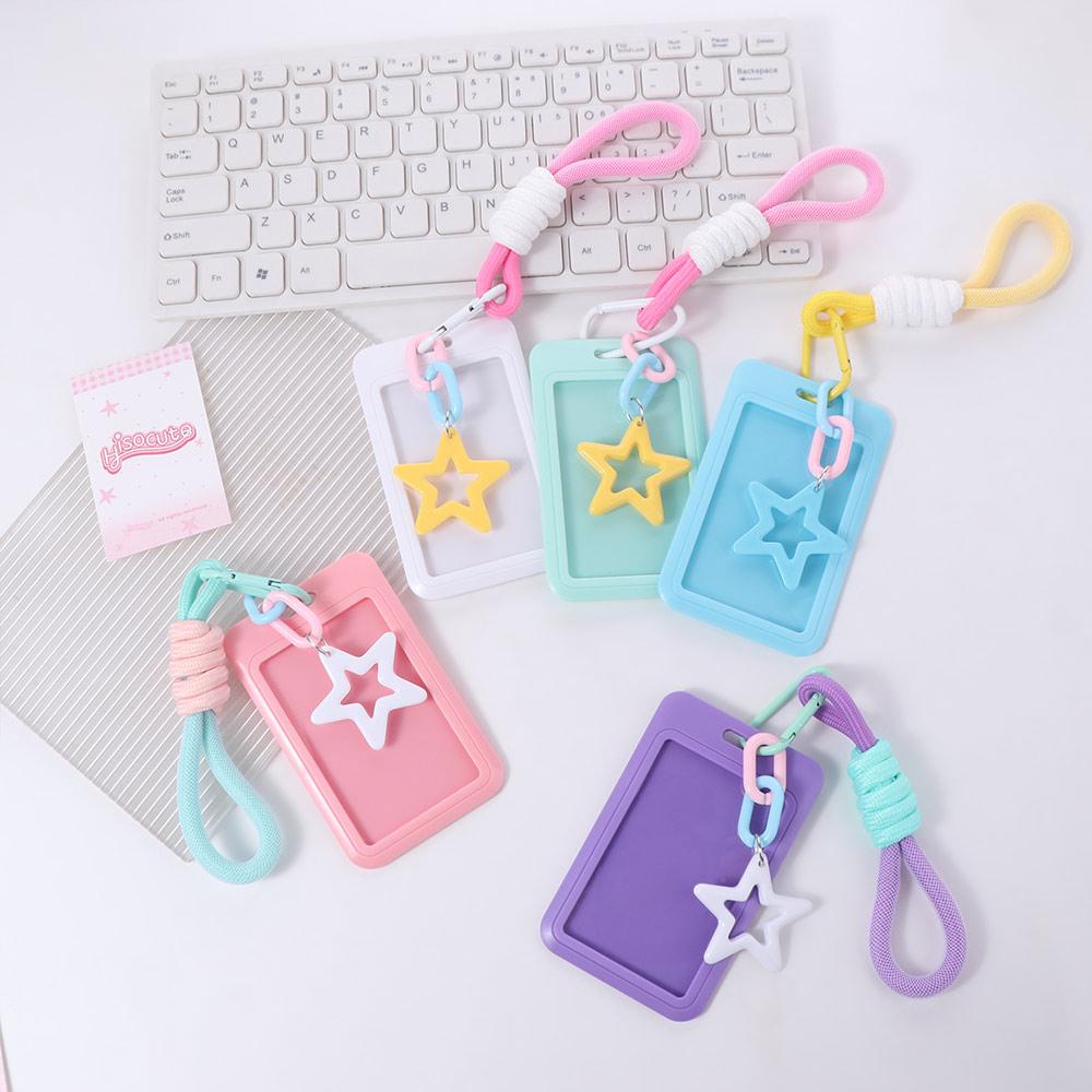 Plastics Color Bus Card Cover ID Card Protective Korean Photocard Holder School Office Supplies