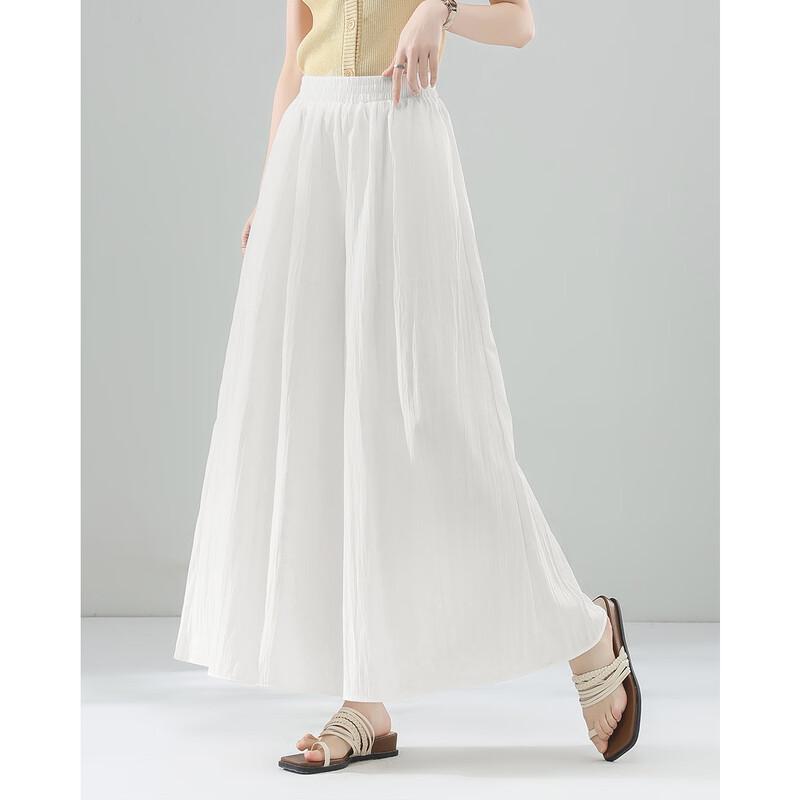 TERRE BLEUE Women's Casual Wide-Leg Pants