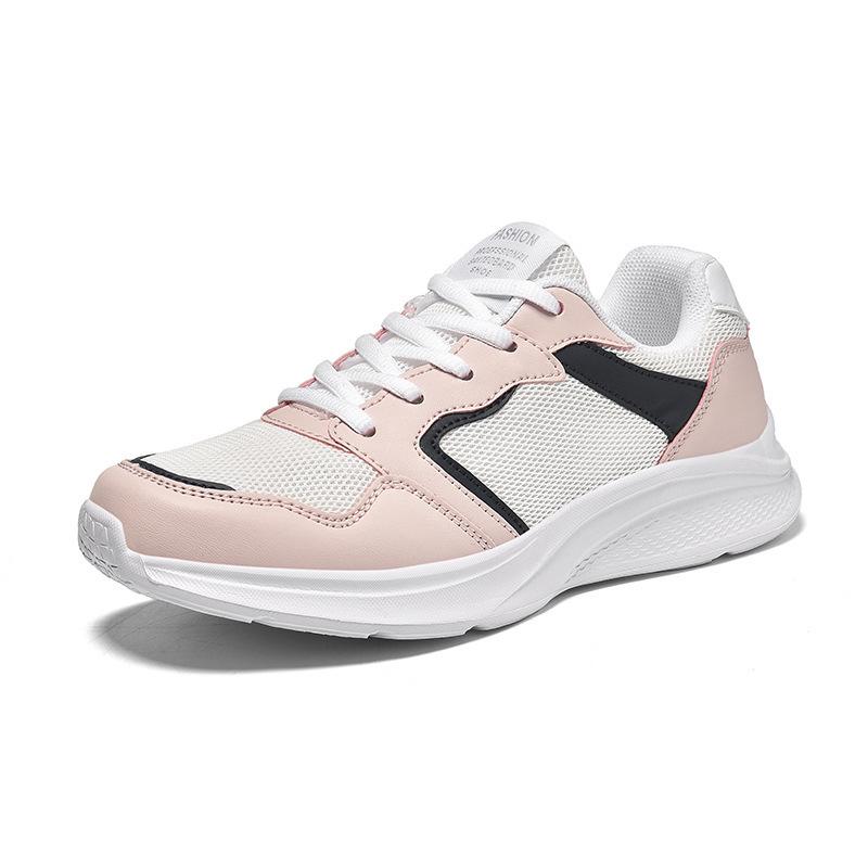 

Новые сетчатые дышащие повседневные спортивные туфли кроссовки легкие и универсальные молодежные цельные 41 розовый