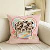 C-Cartoon Pet Pug Cushion Cover Natural Linen Pillowcase Set, All-In-One Decor For Sofa, Bedroom & Chair