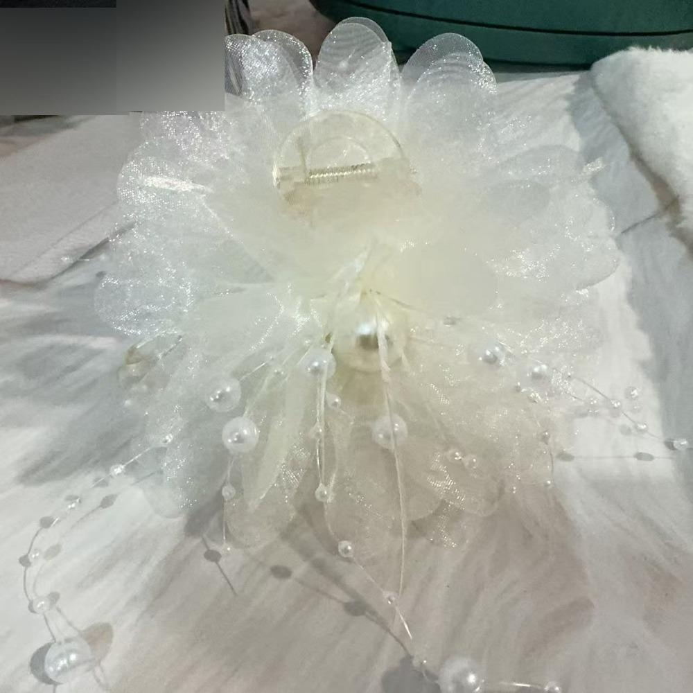 Tassel Hair Claw Peony Flower Hair Accessories Elegant Crab Hair Clips  Women