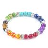 Fashion Women 7 Colors Beads Charm Lava Stones Gift Bracelet