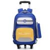 Children's Cartoon Schoolbag Primary School Students Climbing Stairs Large Capacity Dual-purpose Silent Detachable Pull Rod Bag