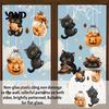 Halloween Window Clings for Glass Castle Pet Static Cling Stickers, Spooky Bat Pumpkin Seasonal Kids Floral Decals, Removable Self-Adhesive