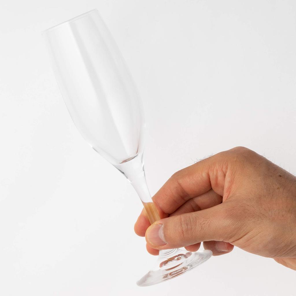 Toyo Sasaki Glass Legato "Beautiful Legs" Champagne Glasses, 165ml Flute Champagne, Set of 6, Made in Japan, Dishwasher Safe, Break-Resistant, Champag