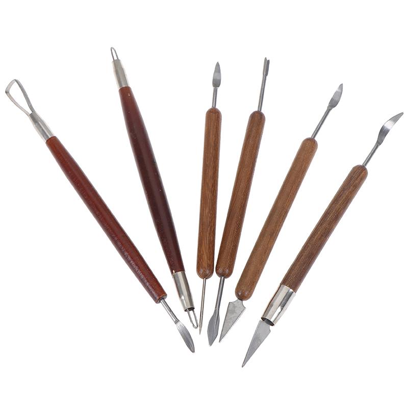 6Pcs Clay Sculpting Wax Carving Pottery Tools Modeling Assorted Pottery Tools