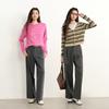 Elva's Island Women's Fall Drapey Straight-Leg Trousers