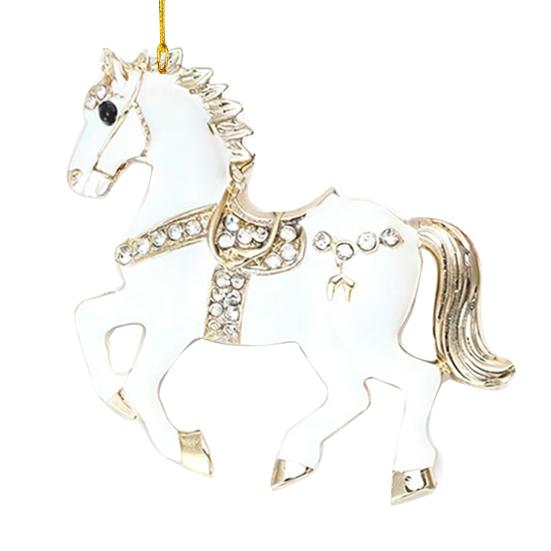 Horse Christmas Ornaments Sparkly Rhinestone Horse Hanging Decoration