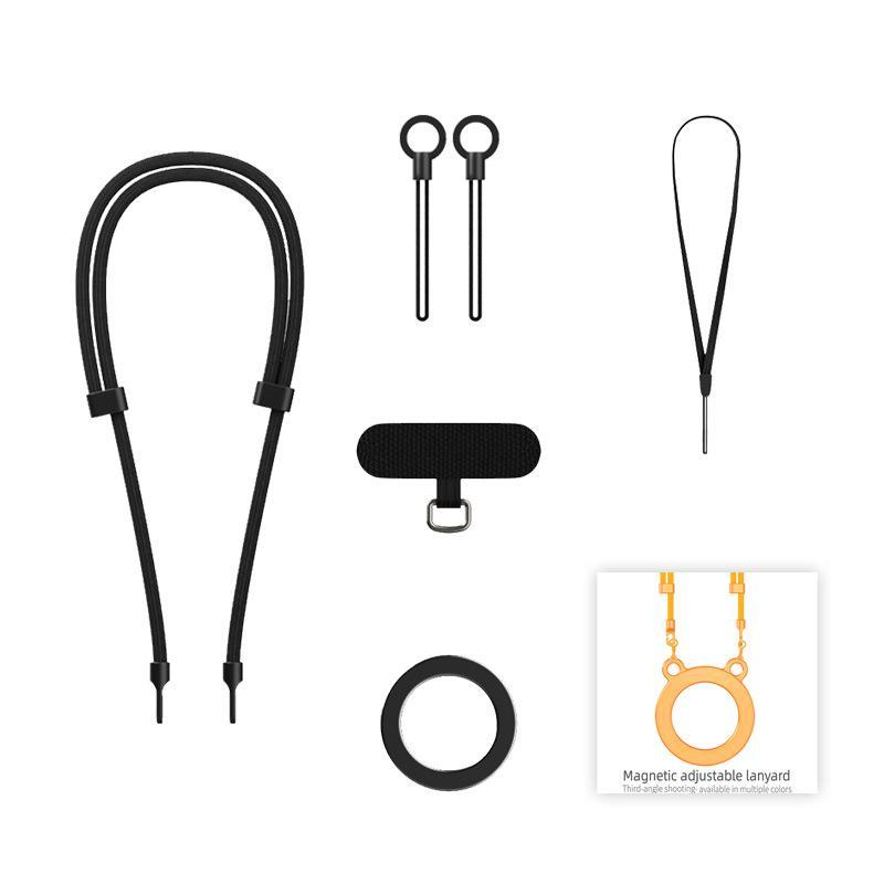 Adjustable Magnetic Neck Hanging Rope Phone Strap Bear Rings Cell Phone Lanyards Adjustable Cell Phone Lanyards
