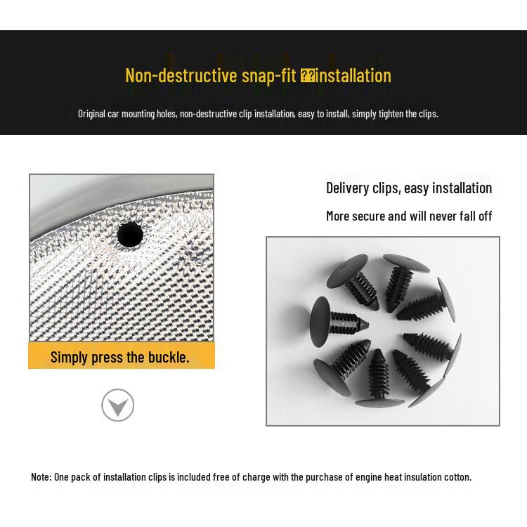 Compatible Sound and Heat Insulation Cotton for Toyota Land Cruiser, Corolla, and RAV4 Engines