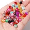 200Pcs/Box Glass Beads Bracelet Making Kits 8mm Acrylic Crackle Crystal Beads For DIY Jewelry Making Bracelets Necklace Supplies