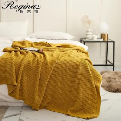 REGINA Walf Checks Plaid Blanket Fashion Portable Airplane Warm Waffle Knitted Throw Blanket Home Decor Bedspread Quilt Blanket