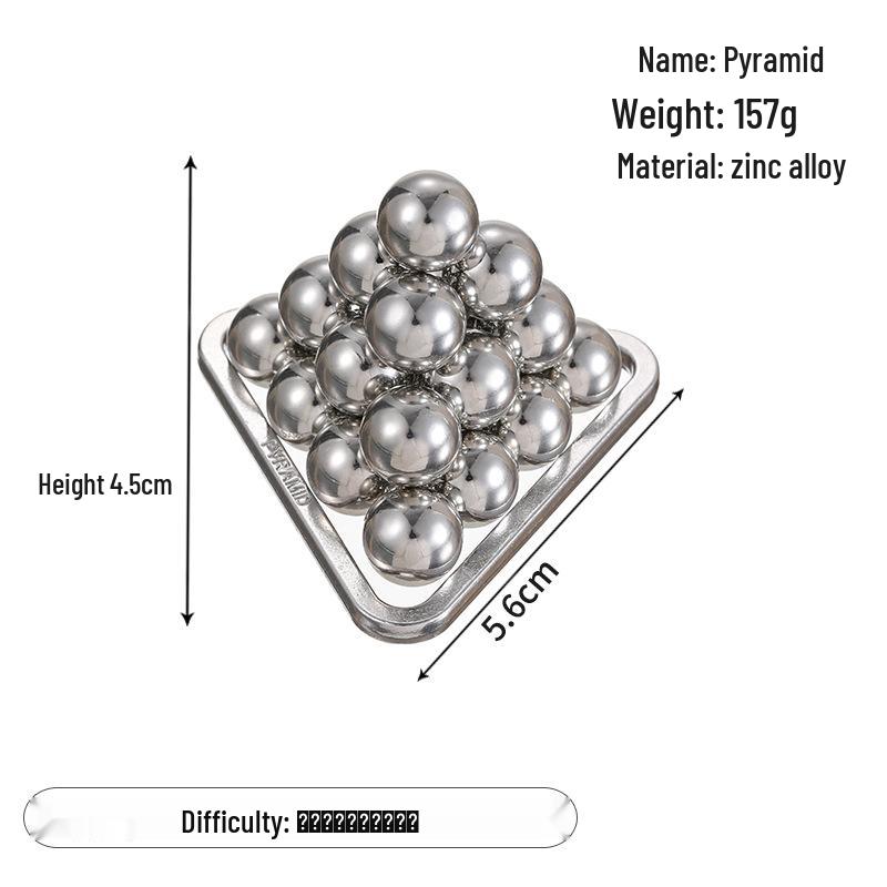 Zinc Alloy Kongming Puzzle Lock: Disentanglement Ring Educational Toy