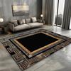 European Style Carpet for Living Room Black Marble Decor Sofa Area Large Rugs Hotel Hall Floor Mats Home Modern Decoration Rugs