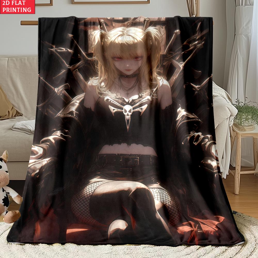 Light Yagami Print Thin Flannel Blanket for Bedrooms,Living Rooms,Sofas Blankets,Lunch Breaks,blankets Fluffy Blanket