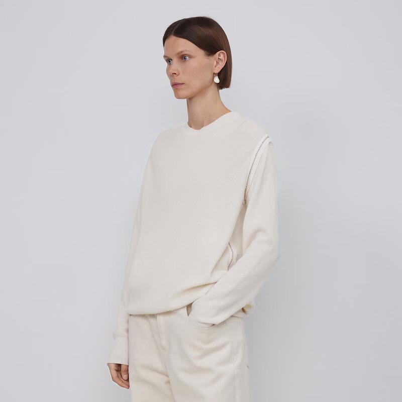 LESS Women's Cashmere Blend Pullover Sweater