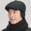 Hat Men's Winter Man Warm Ear Protector Thickened Forward Hat Grandpa Windproof Cap
