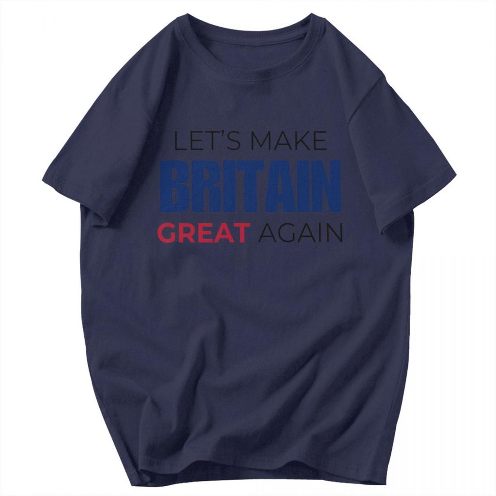 Men T Shirt Lets Make Britain GREAT Again UK Awesome Idea Y2K Graphic Short Sleeve Unisex Clothing T Shirts