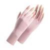 1PAIR Women Summer Sunscreen Gloves Ice Silk Half-finger Gloves Fashion Elegant UV-resistant Breathable Multicolor Driving Glove