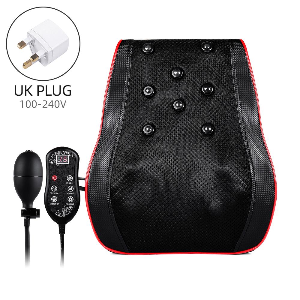 

Подушка для шейного массажа спины и шеи, надувная поясничная подушка с разминающим массажем, массажная подушка для поясницы, массажер для спины для автомобильного сиденья