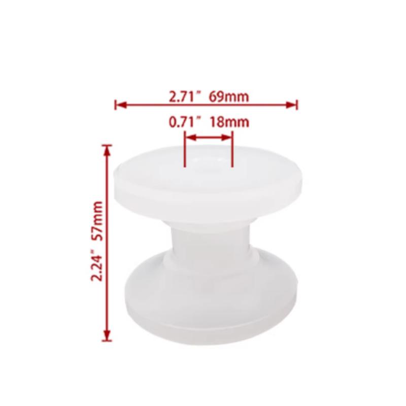 ISURE MARINE 2Pcs 18MM Transparent Bow Anchor Roller Replacement Wheels Bow Roller For Marines Boats Yachts Kayaks