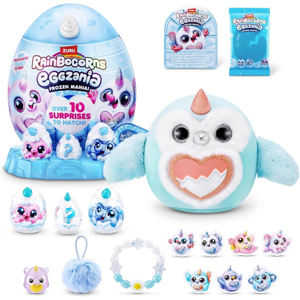 Rainbocorns Eggzania Frozen Mania Überraschungs-Einhorn-Spielzeug - Sammelfiguren mit Zubehör für Mädchen