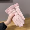 Winter Fashion Autumn Warm Gloves for Women Plus Fleece Thickened Winter Outdoor Riding Sports Windproof Waterproof Touch Screen