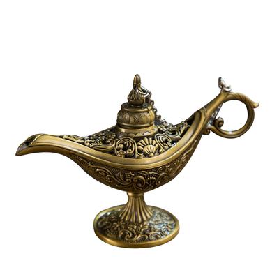 Vintage Aladdin Lamp Fairy Tale Home Desk Ornament Decor (Ancient Copper) ARI
