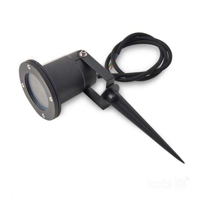 Garden lamp, 1xGU10, IP65, black, driven in