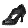 Chaussures de danse latine pour femmes, sandales de salle de bal pour filles, chaussures de danse de fête, talon haut 8 cm