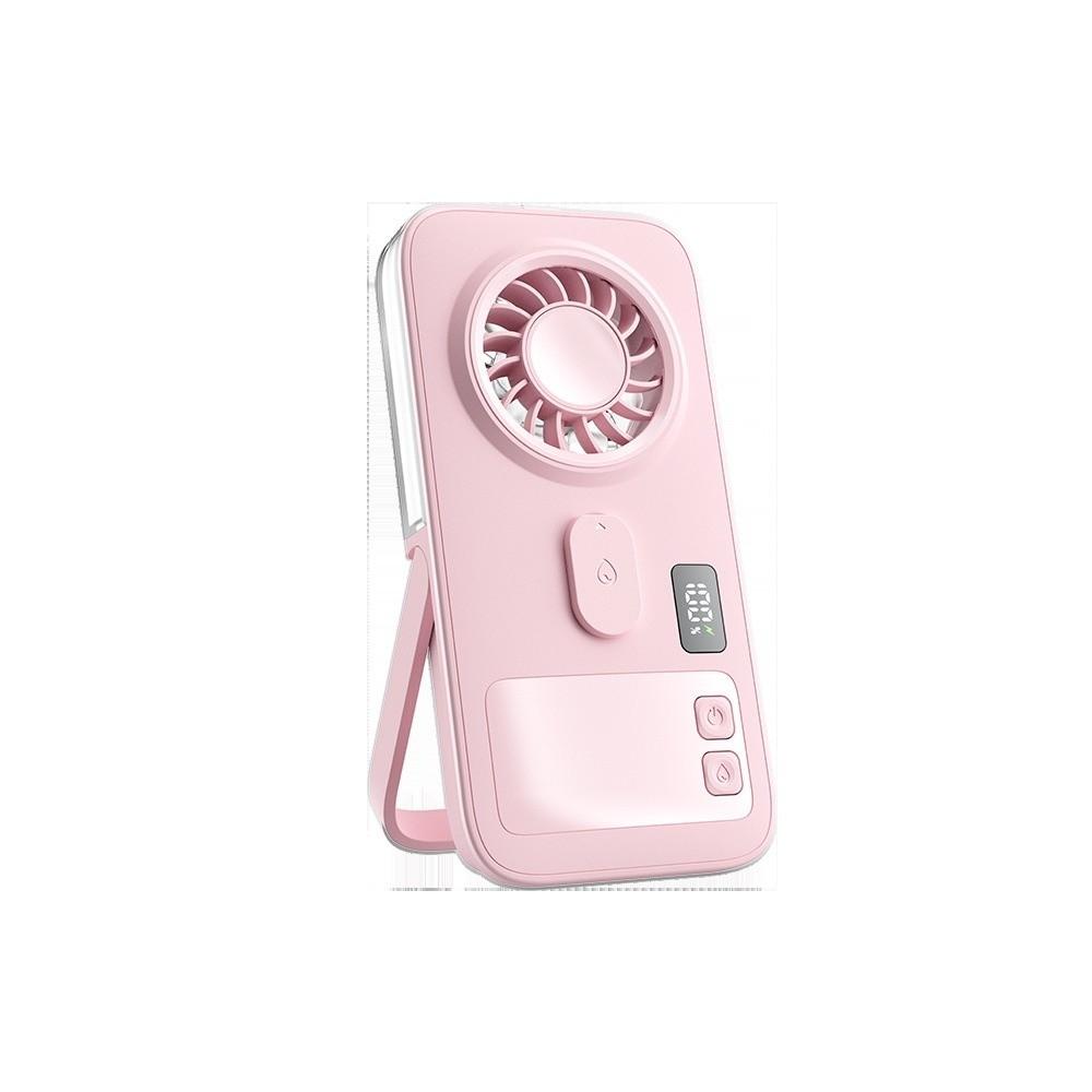 Mist Sprayer Handheld Mist Fan USB Powered USB Rechargeable Fan Humidifying Application розовый