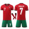 Portugal Ronaldo Kids Sportswear Soccer Jersey Red