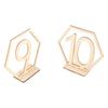 Decor Hexagon Shape Wooden Digital Seat Signs Table Number Signs Table Number Plate Seat Number