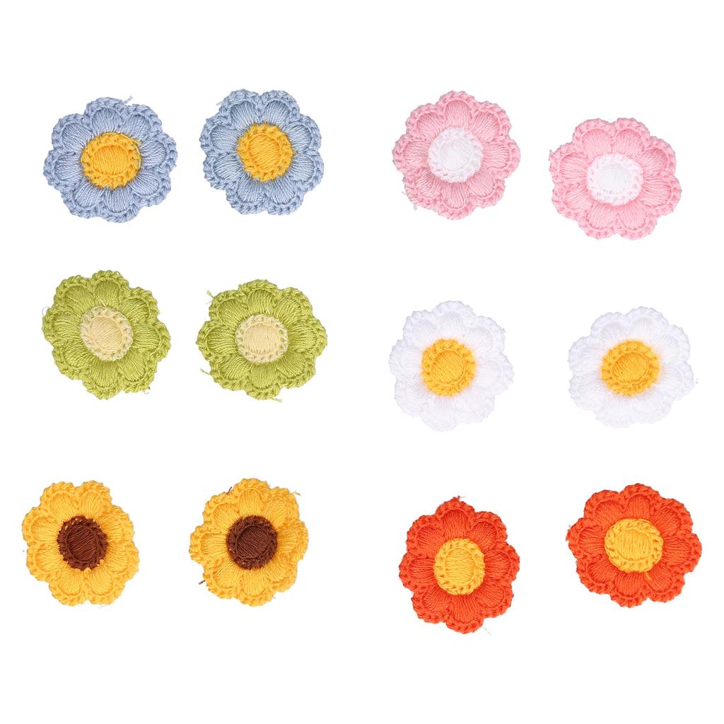 24pcs Dog Hair Bows Cute Mix Colors Grooming Pet Flower Topknot with Rubber Band for Cat