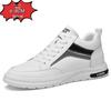 Men's Spring Korean Style Height Increasing Casual Sports Shoes - 8cm Lift Trendy Leather Panel