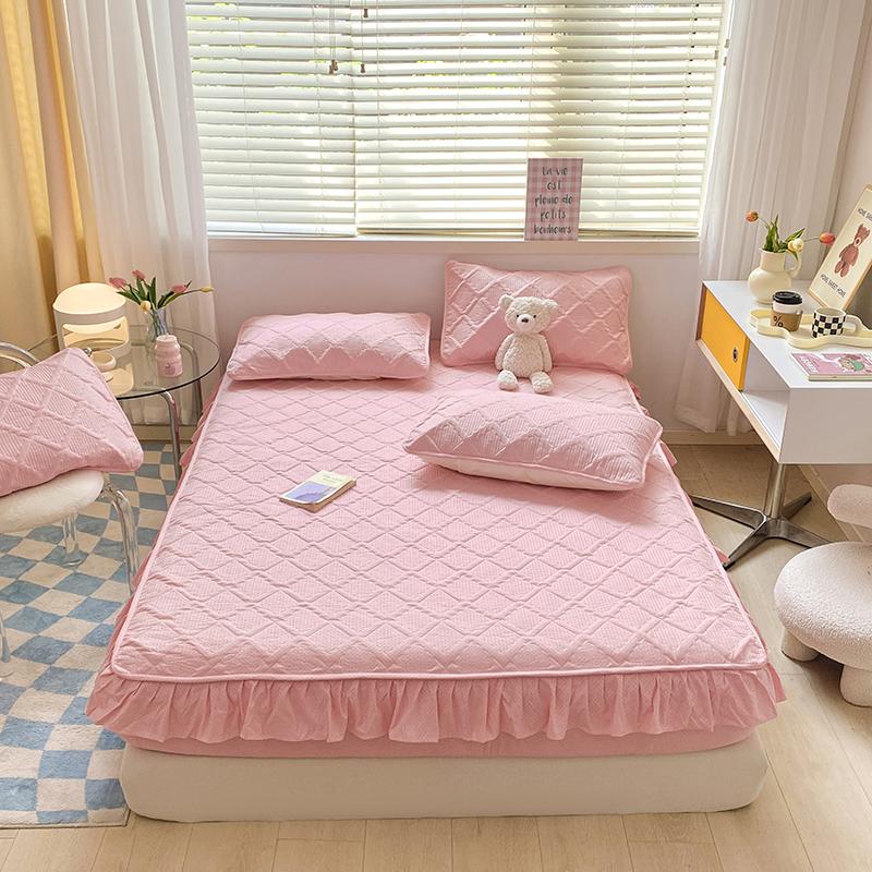 

Waterproof Bed Sheet Mattress Protector Cover Bedspread Fashion Lace Children s Breathable Smooth comfortable Pad Cover 48x74cm