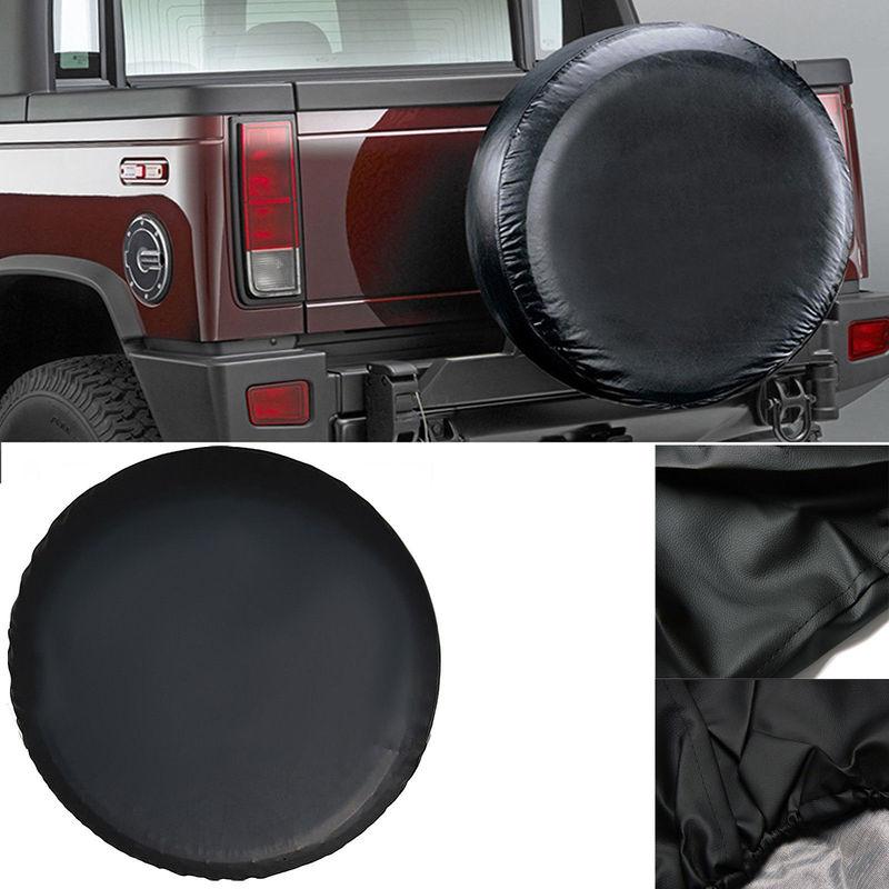 15 Inch 70-75cm Spare Tire Tyre Cover Black Wheel Protector For SUV RV Trailer Camper Van Off-Road Vehicle Outdoor Use