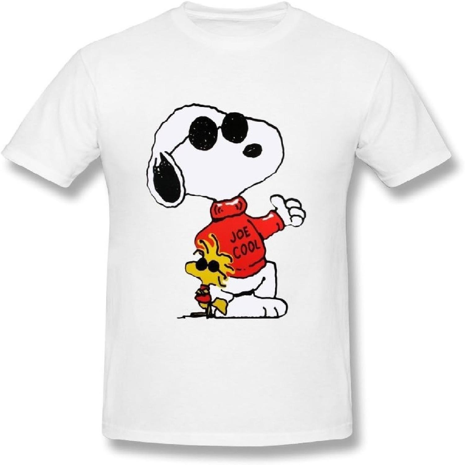 Мужская повседневная футболка FENGTING Snoopy Joe Cool с индивидуальным дизайном, белая S