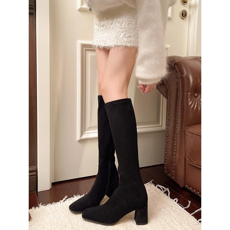 2025 Summer New Over-knee Boots, Long Boots, High-heeled Elastic Boots, Thin Boots, Long Boots, High Women's Boots, Thin Leg Socks, Boots