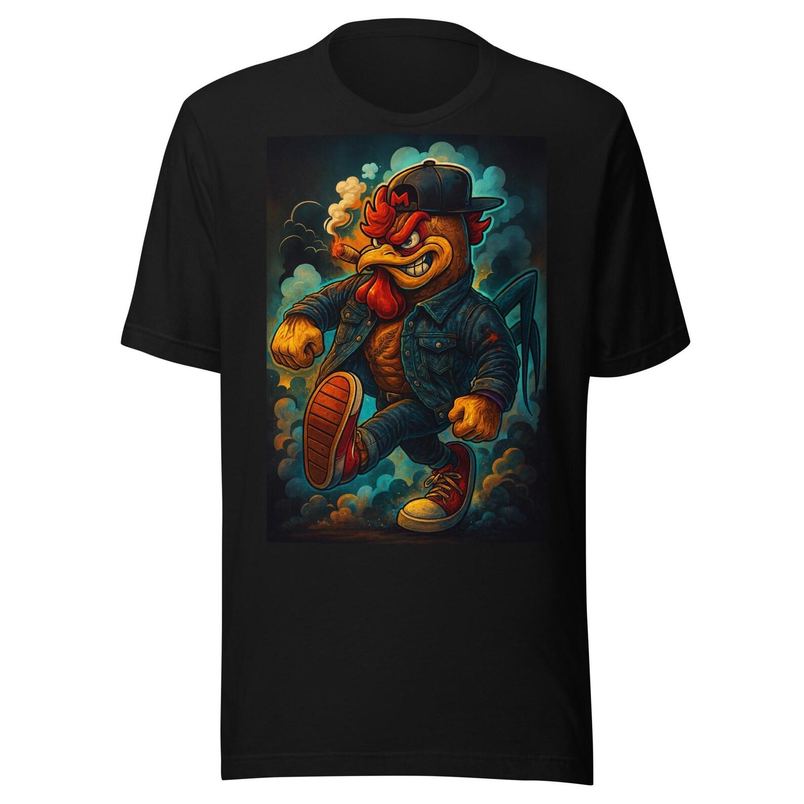 El Gallo Homie — Urban Chicano Art Street Style Cartoon Unisex t-shirt 2XL