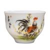 Cylinder Cup Chicken Ceramic Chinese Tea Cup Sheep Fat Jade Rooster Tea Cup Kung Fu Tea Ceremony Accessories Drinking Utensils