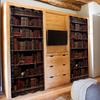 Library Bookshelf Door Curtain for Doorway Privacy, Vintage Educational Bookcase Room Divider Curtain for Kids Boys Girls Teens Bedroom Living Room,