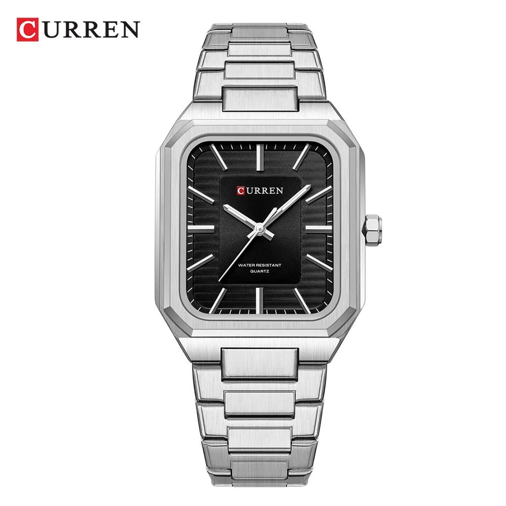 CURREN Retro Fashion Quartz Men's Wristwatches Casual Business Watch Male Stainless Steel Bracelet with Luminous Hands