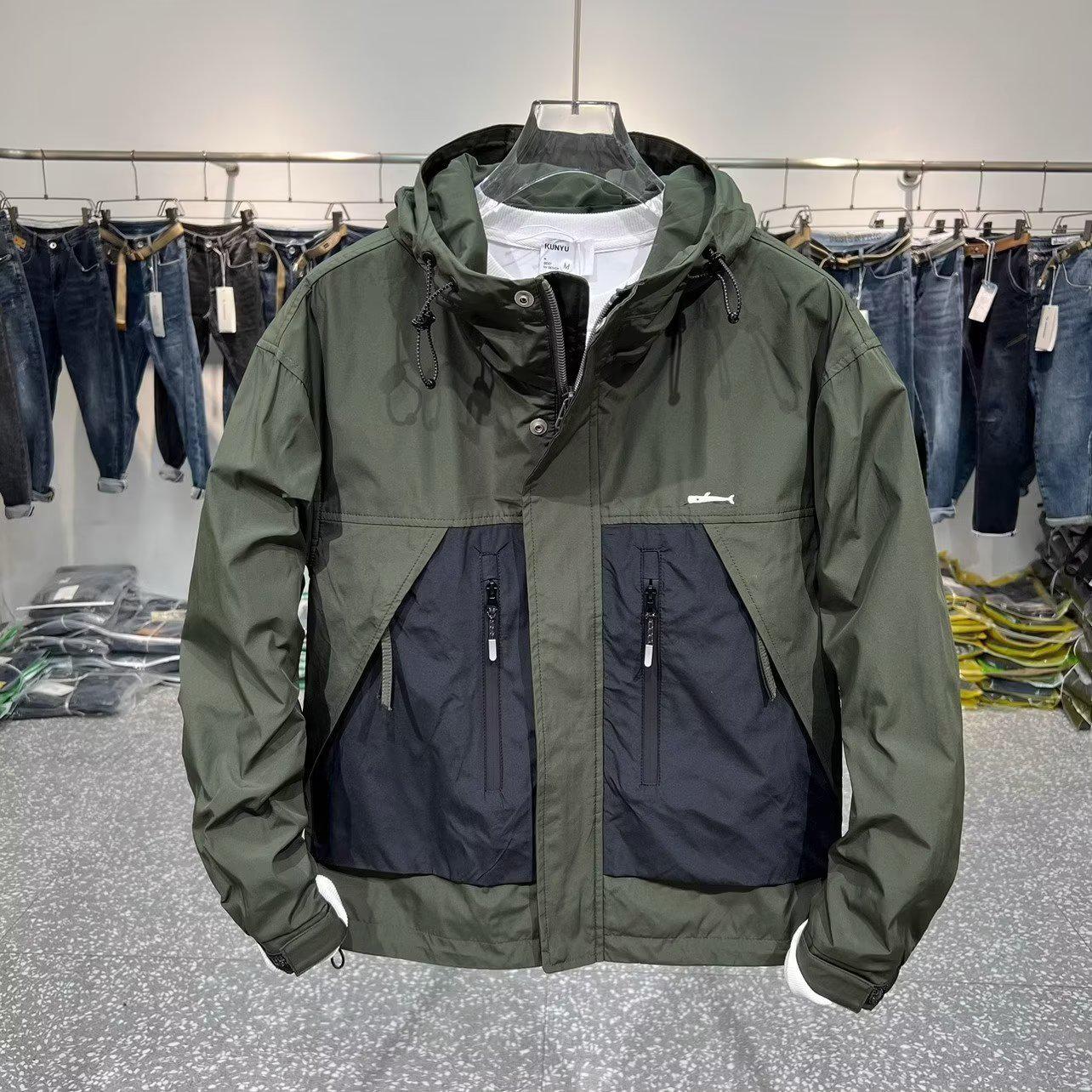 

Мужская летняя ветровка в винтажном стиле для приключений на свежем воздухе XL армия зеленый