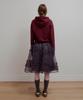 Aobteu Organza Frill Layered Skirt - Charcoal