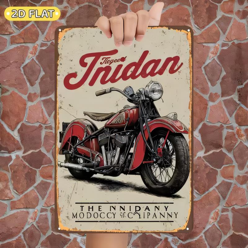 Tin Sign Vintage Poster D Flat Metal Wall Art Decor for Garage Bar Man Cave Retro Rustic Plaque Signage Hot Rod Biker Gift Ho