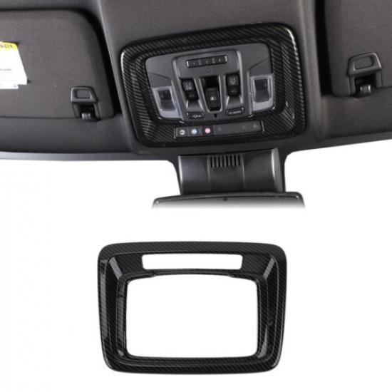 Carbon Fiber Front Reading Light Lamp Cover Trim for Chevy Silverado -