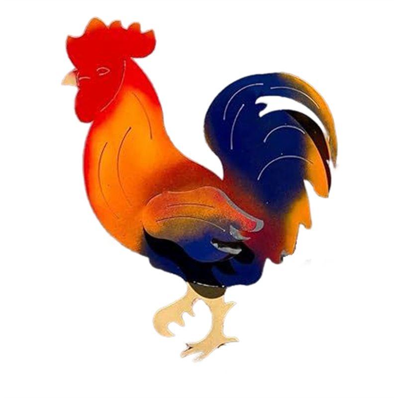 

ABWR-Outdoor Metal Rooster Yard Stakes And Colorful Rooster Decoration Farm Decoration Vintage Durable Easy Install Easy To Use