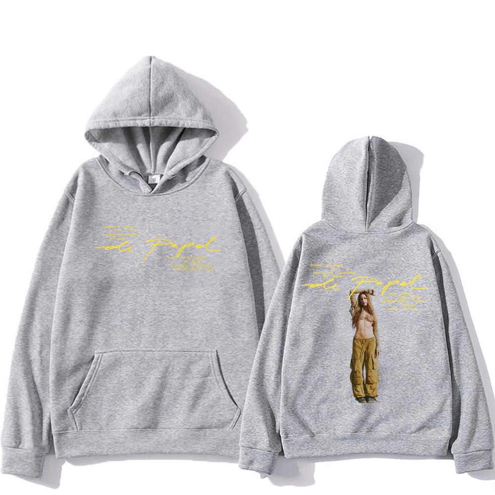 Singer TINI De Papel Hoodies Men Women Vintage Aesthetic Pullovers Fashion High Street Sweatshirt Long Sleeve Clothes Streetwear