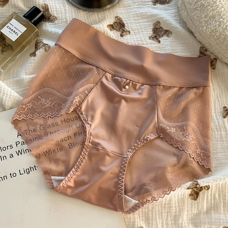 Übergröße Damen Spitzen High Fanny Pack mit Atmungsaktiven Hüften und Sexy Bauchweg Unterwäsche